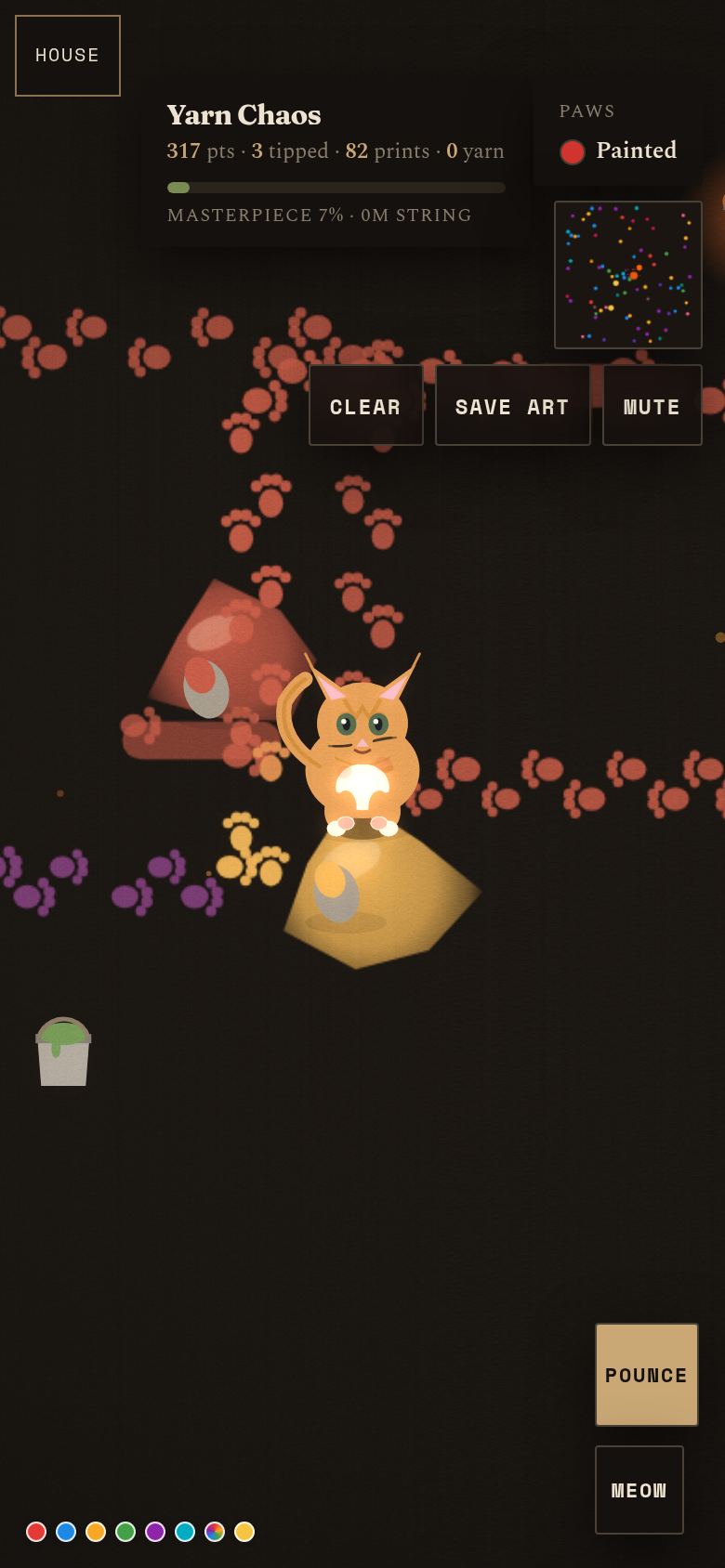 Gameplay still from Yarn Chaos, saved for this sit