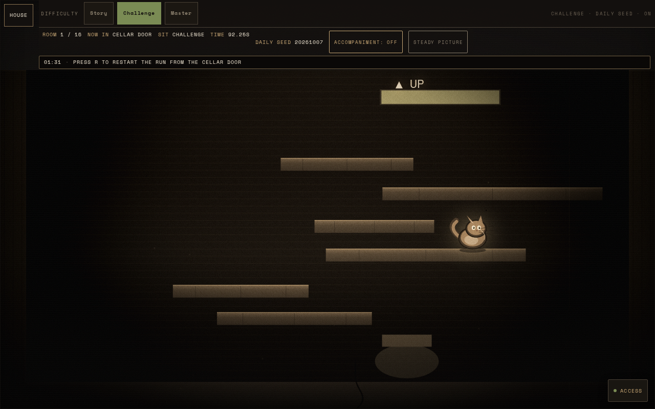 Gameplay still from The Climb, saved for this sit