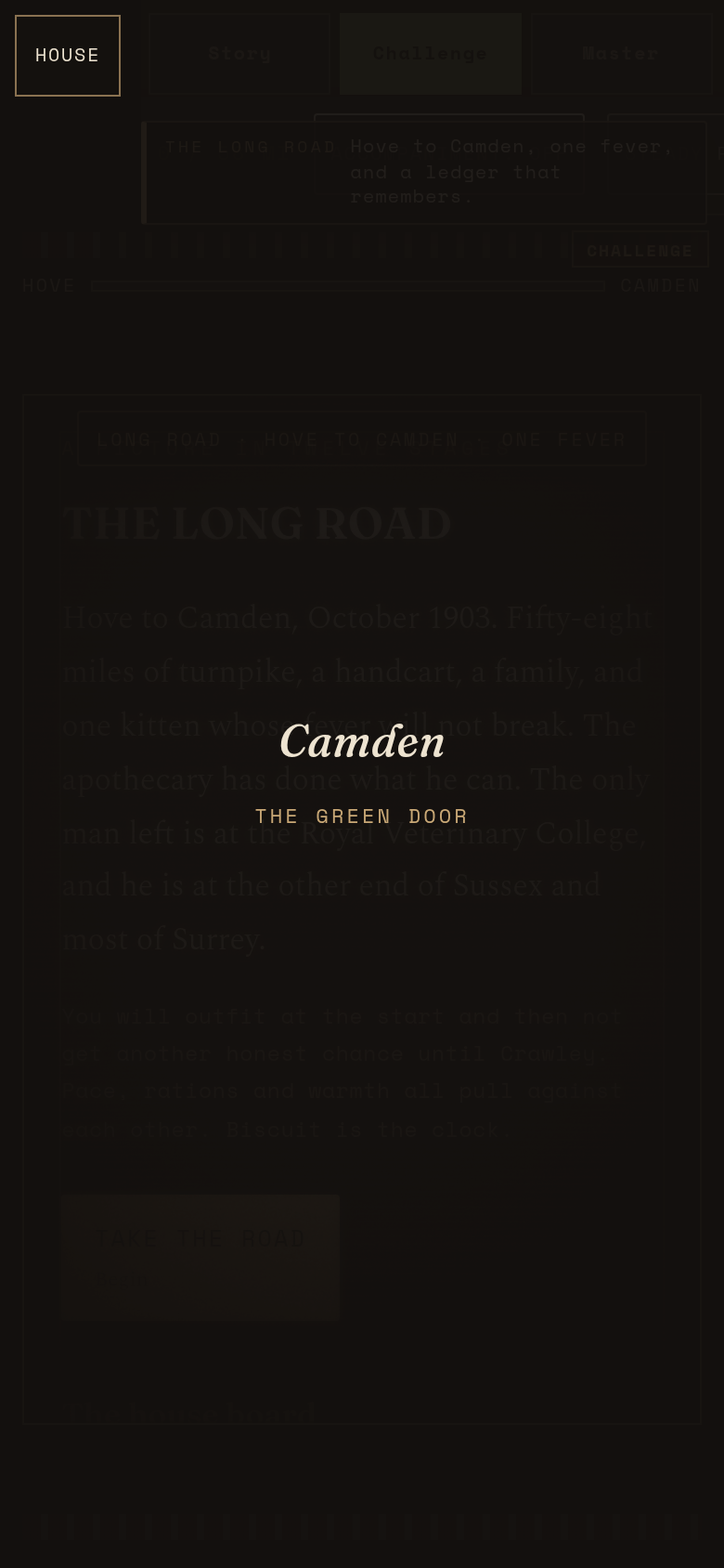 Gameplay still from The Long Road, saved for this sit