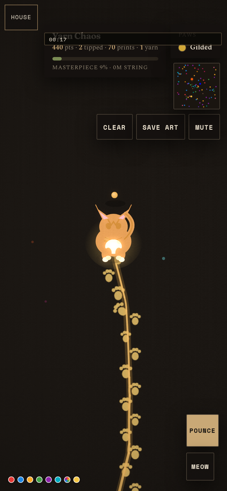 Gameplay still from Yarn Chaos, saved for this sit