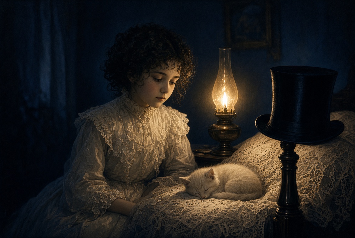 Night vigil by oil lamp