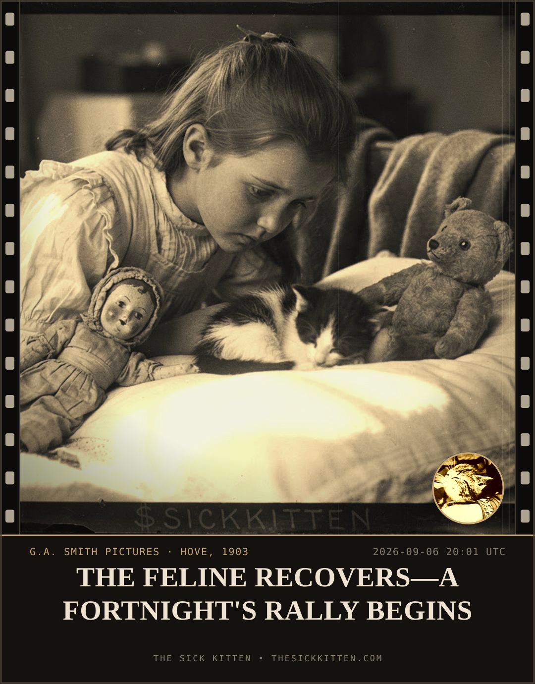 The Sick Kitten, frame no. 1048: THE FELINE RECOVERS—A FORTNIGHT'S RALLY BEGINS