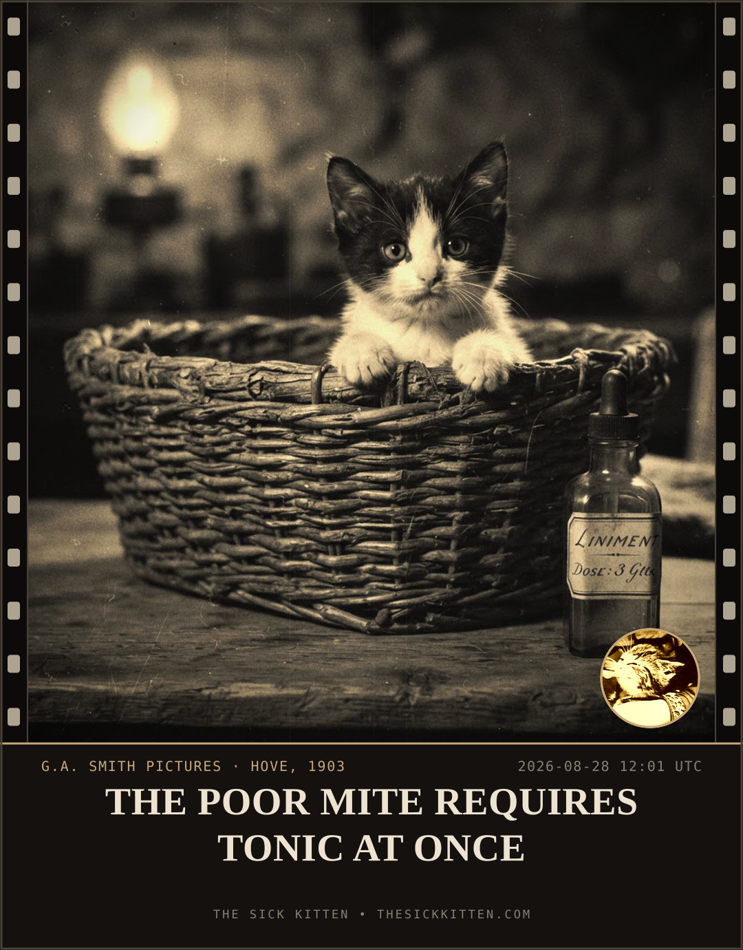 The Sick Kitten, frame no. 972: THE POOR MITE REQUIRES TONIC AT ONCE
