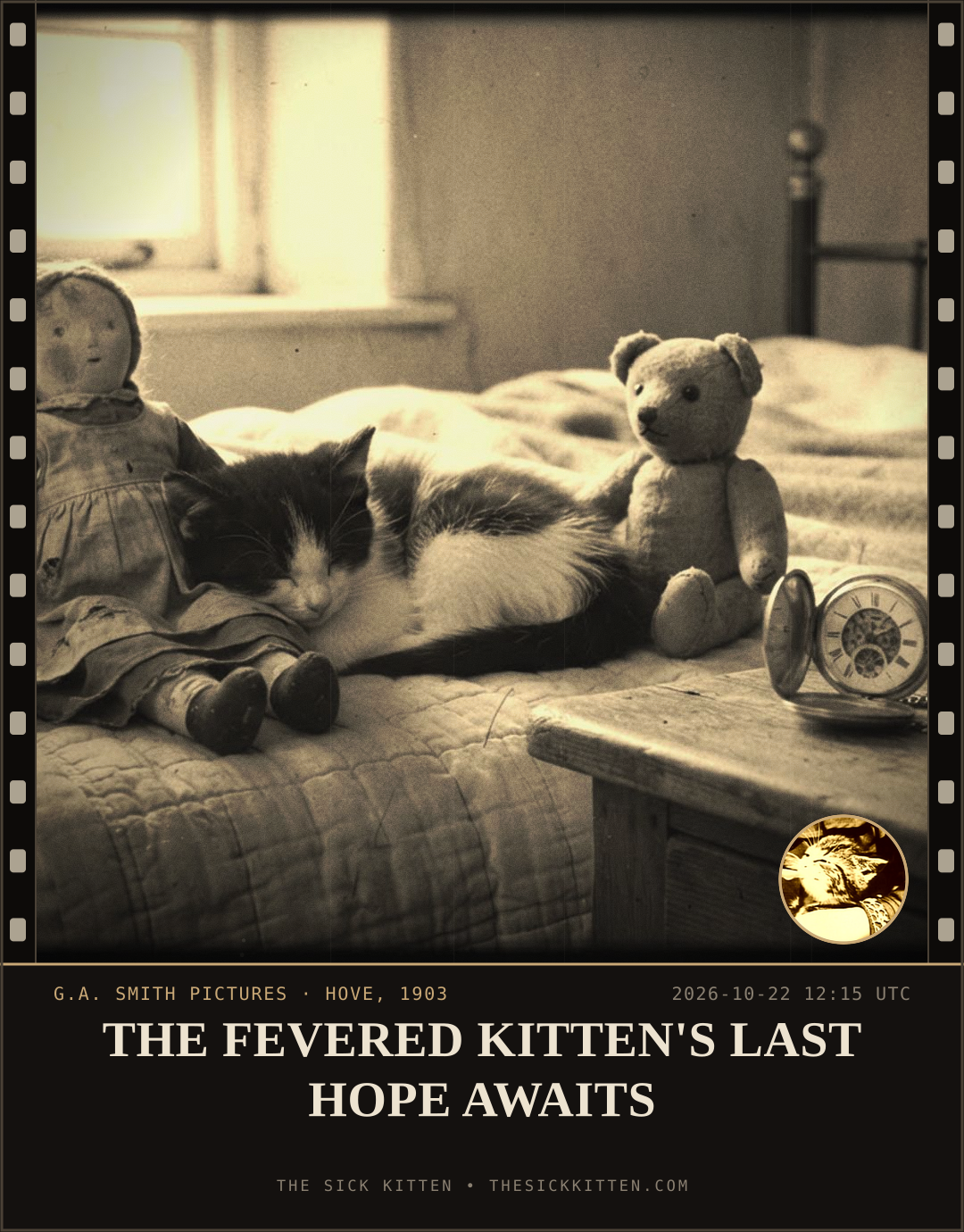 The Sick Kitten, frame no. 1266: THE FEVERED KITTEN'S LAST HOPE AWAITS