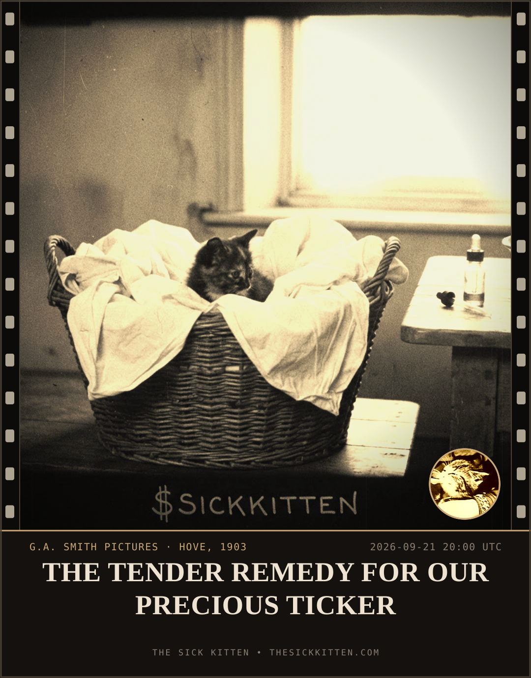 The Sick Kitten, frame no. 1177: THE TENDER REMEDY FOR OUR PRECIOUS TICKER