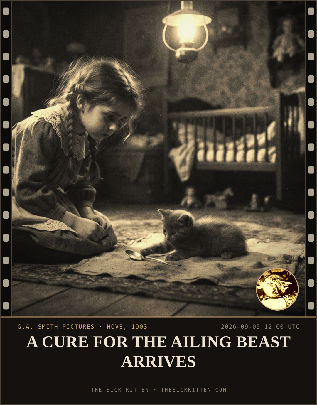 The Sick Kitten, frame no. 1032: A CURE FOR THE AILING BEAST ARRIVES
