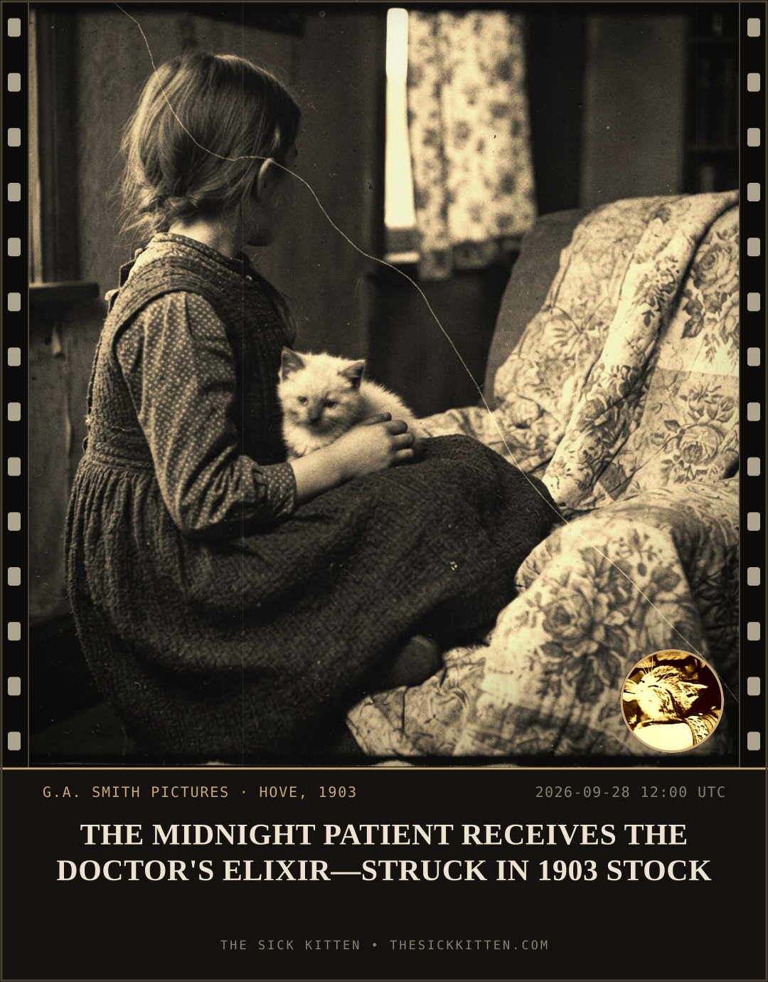 The Sick Kitten, frame no. 1231: THE MIDNIGHT PATIENT RECEIVES THE DOCTOR'S ELIXIR—STRUCK IN 1903 STOCK